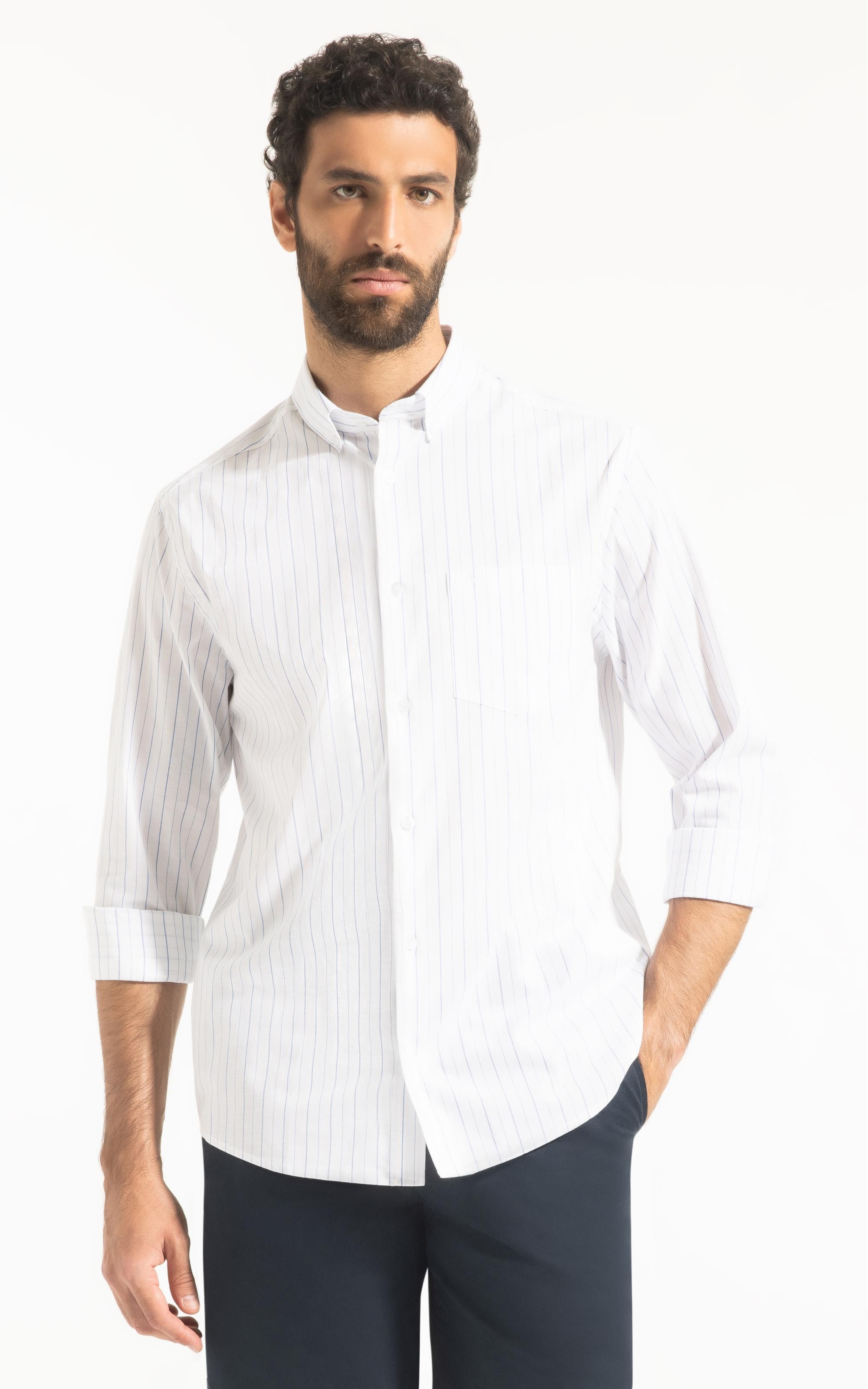 Camisa Cotton Presicce Slim Shangai Azul Claro