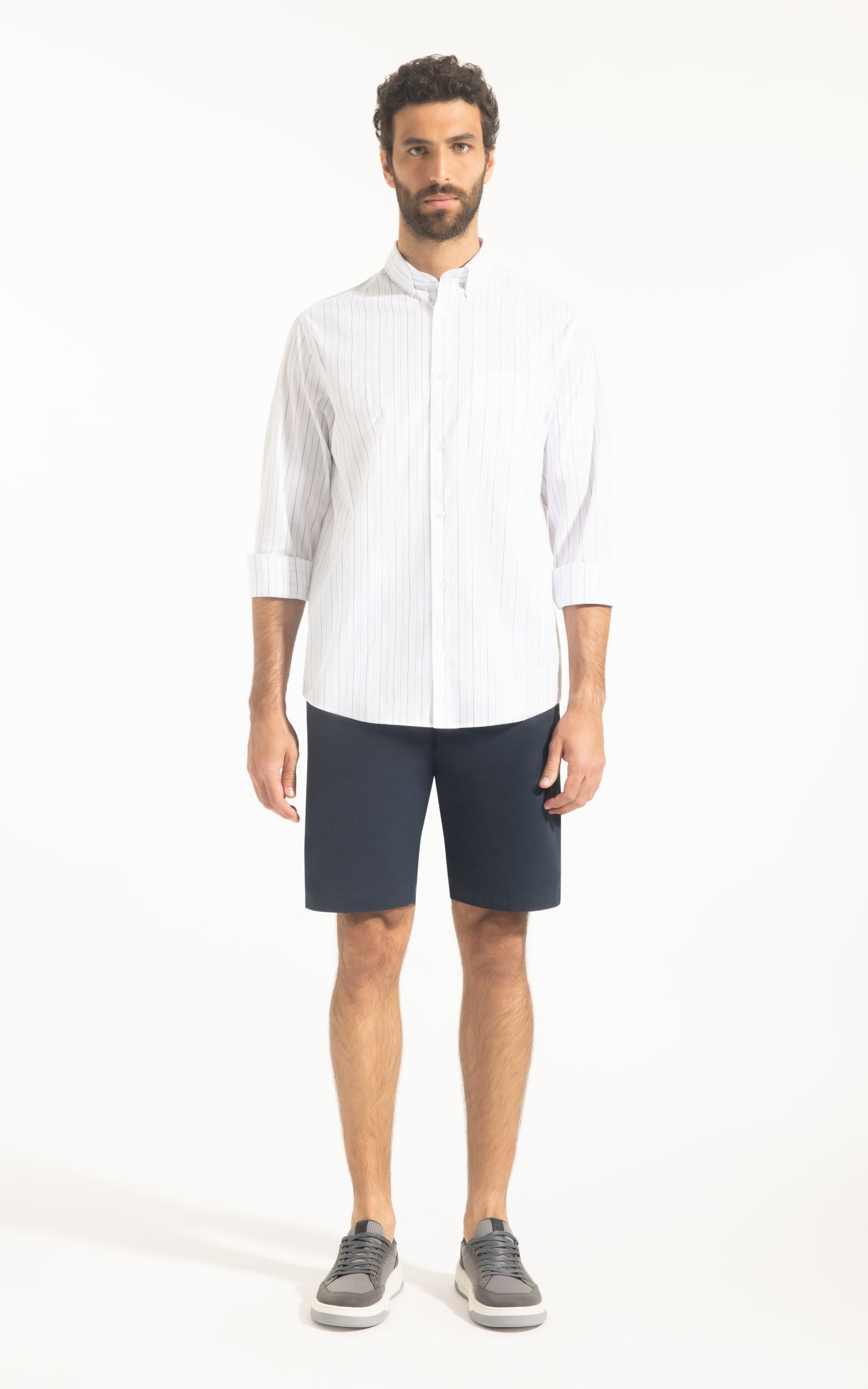 Camisa Cotton Presicce Slim Shangai Azul Claro