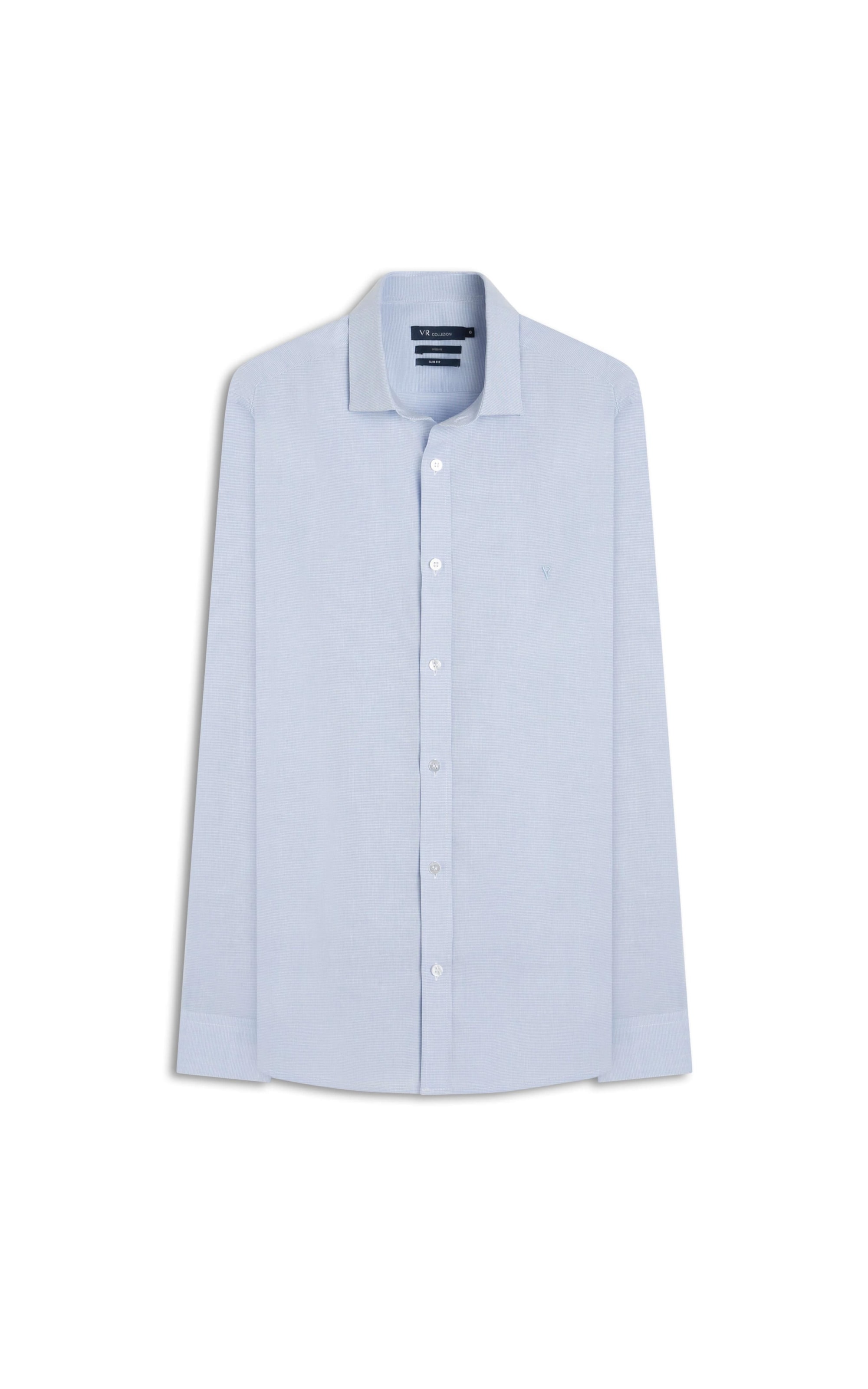 Camisa Cotton Roma Slim Azul Claro