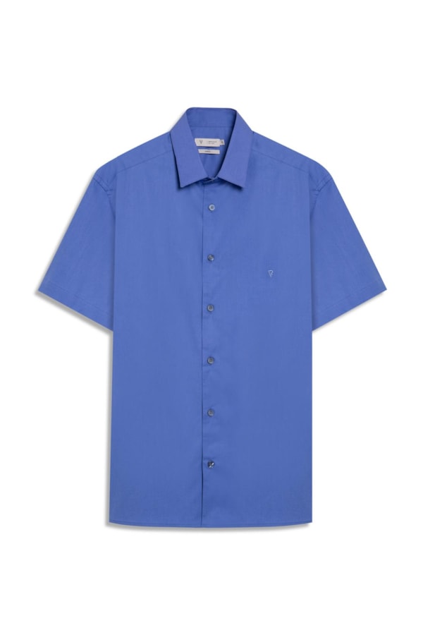 Camisa Cotton Stretch Shangai Azul Pervante