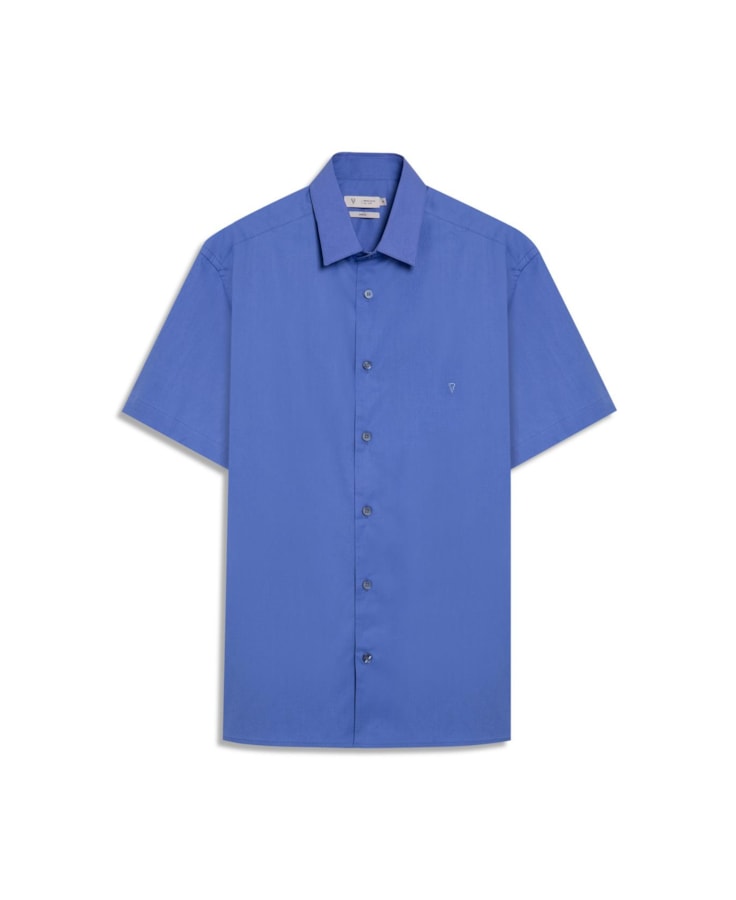 Camisa Cotton Stretch Shangai Azul Pervante