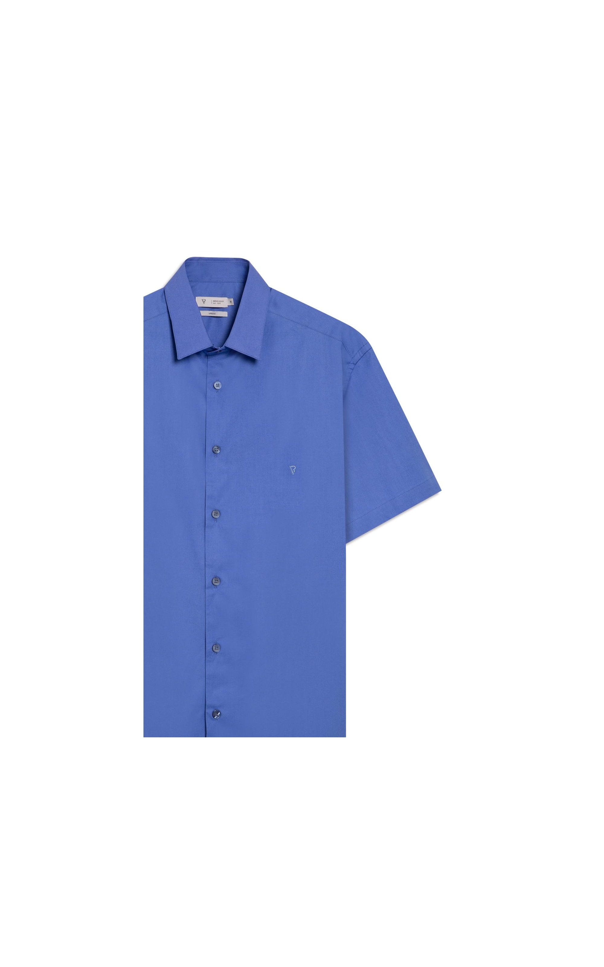 Camisa Cotton Stretch Shangai Azul Pervante