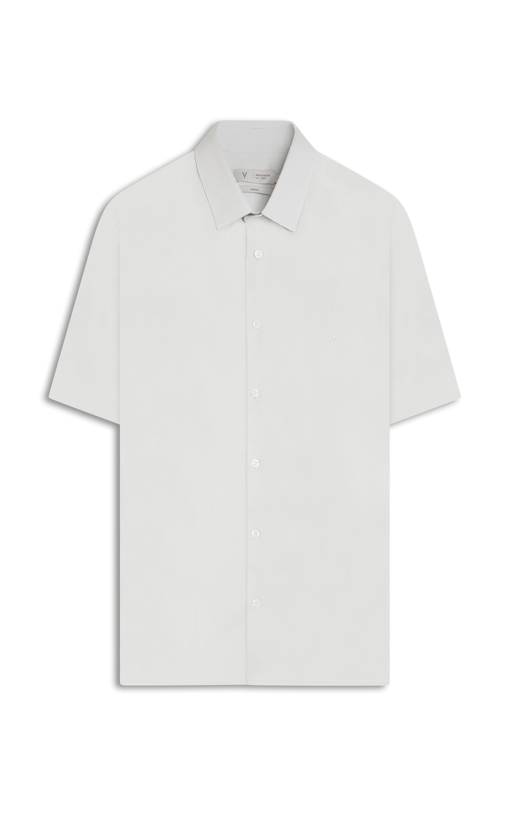 Camisa Cotton Stretch Shangai  Cinza Claro