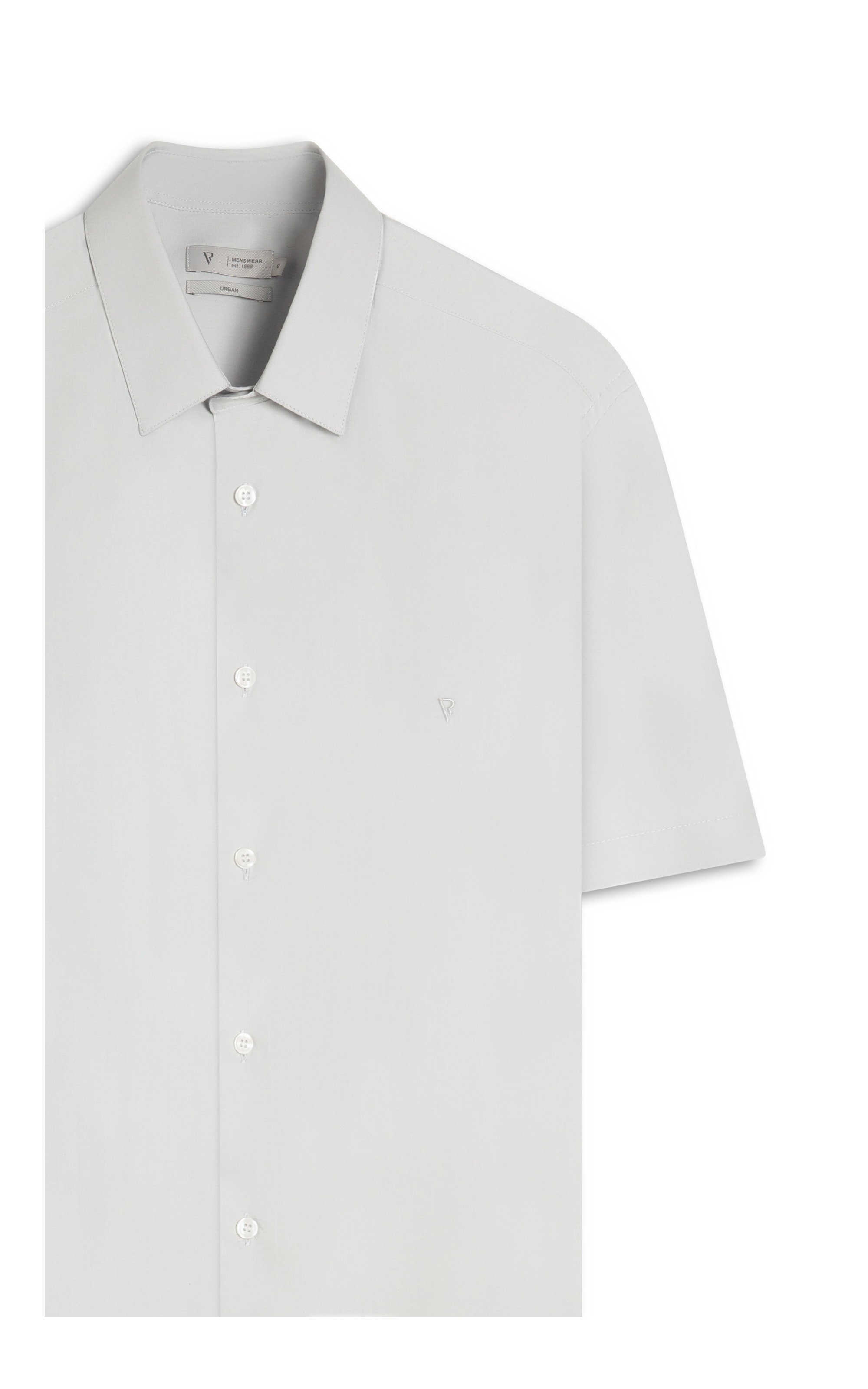 Camisa Cotton Stretch Shangai  Cinza Claro