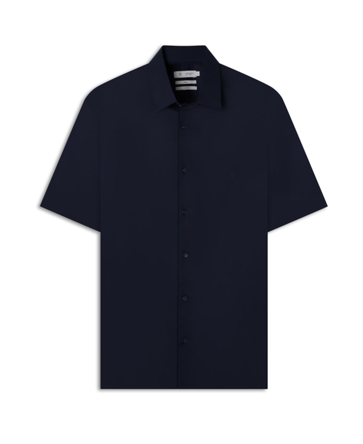 Camisa Cotton Stretch Shangai Dark Navy