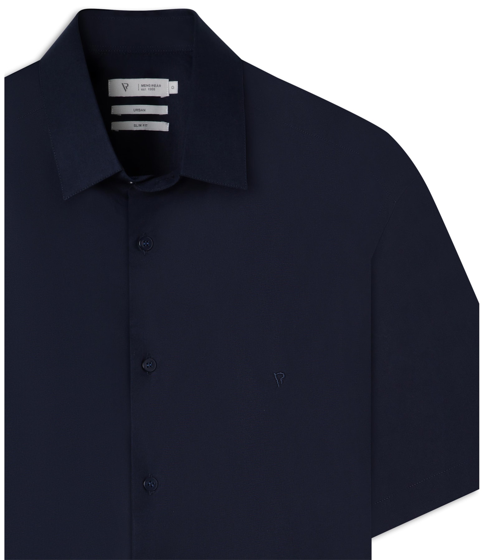 Camisa Cotton Stretch Shangai Dark Navy