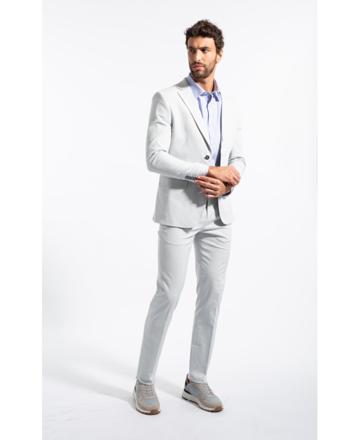 Camisa Cotton Stretch Slim Irish Azul Bic