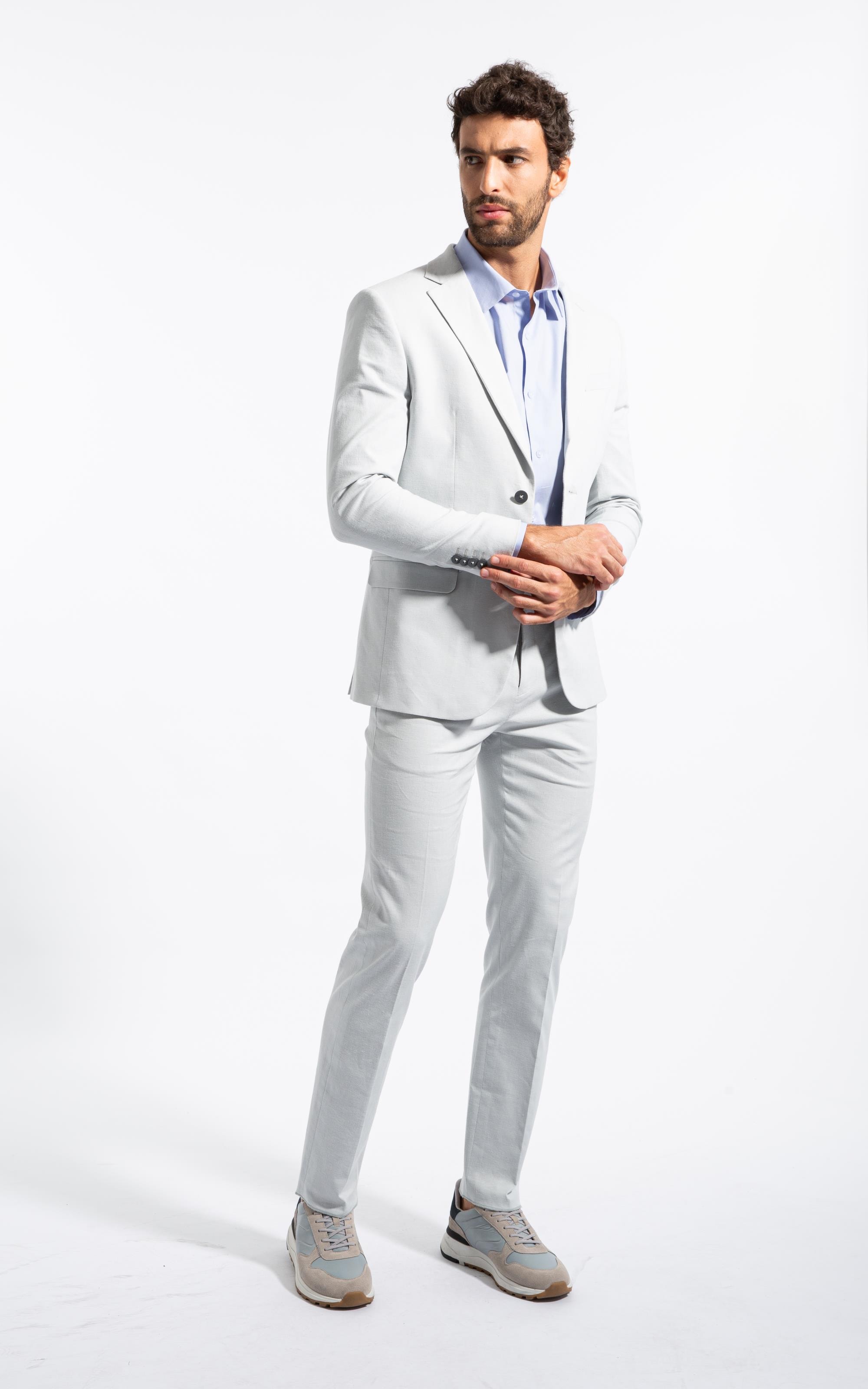 Camisa Cotton Stretch Slim Irish Azul Bic