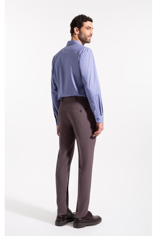 Camisa Cotton Stretch Slim Irish Azul Chofer