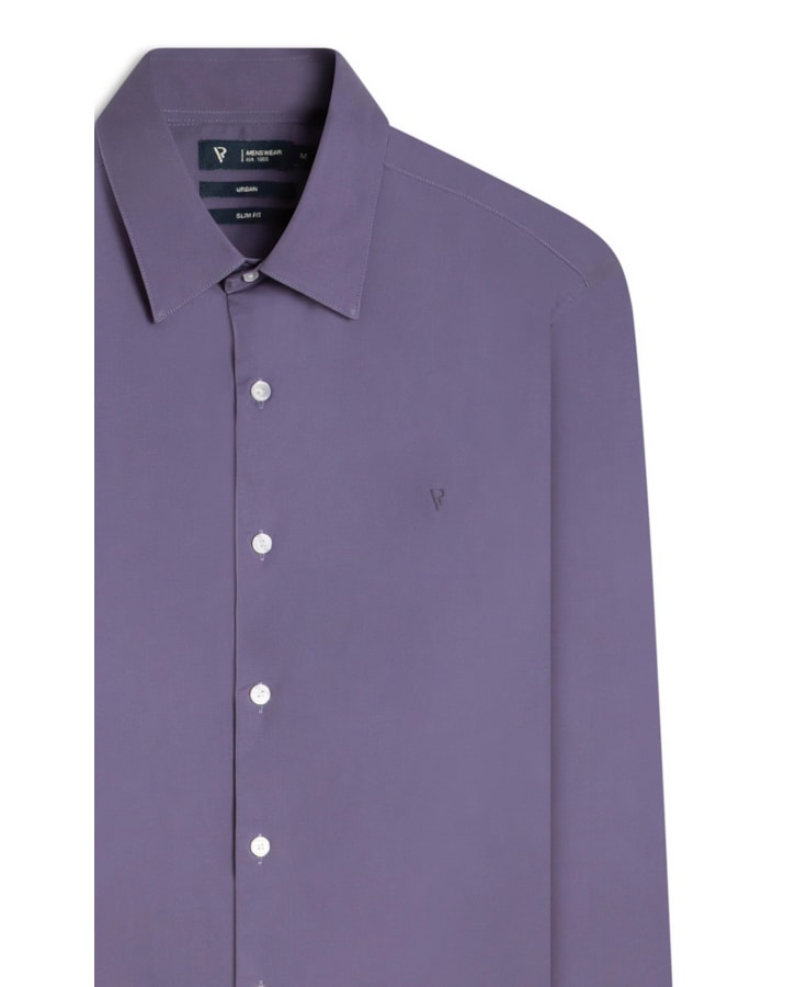 Camisa Cotton Stretch Slim Irish Azul Chofer