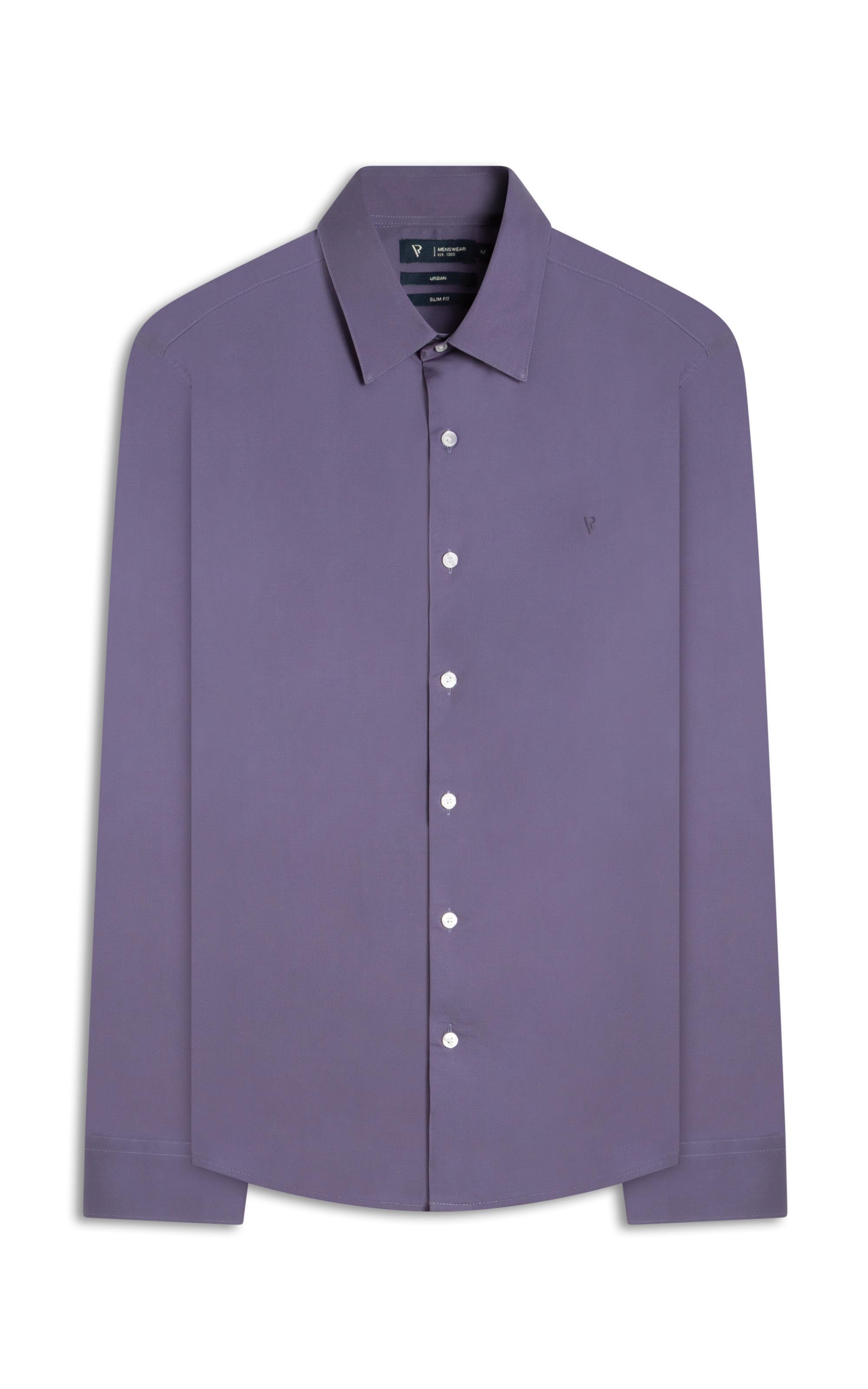 Camisa Cotton Stretch Slim Irish Azul Chofer