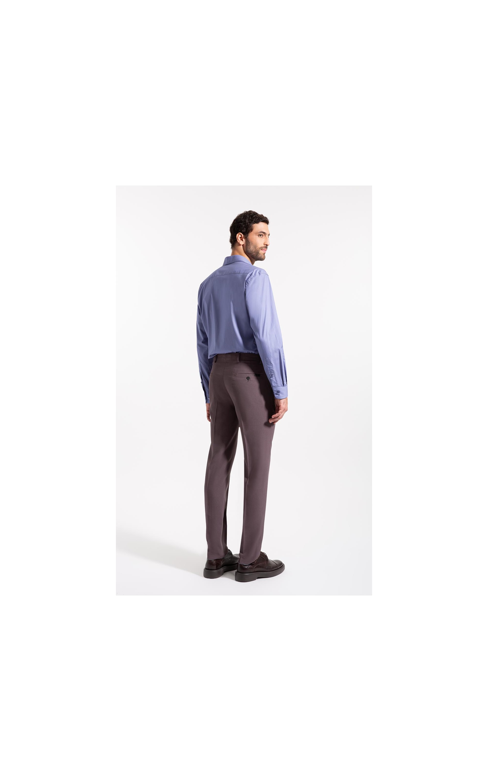 Camisa Cotton Stretch Slim Irish Azul Chofer