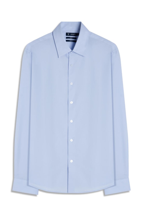 Camisa Cotton Stretch Slim Irish Azul Claro