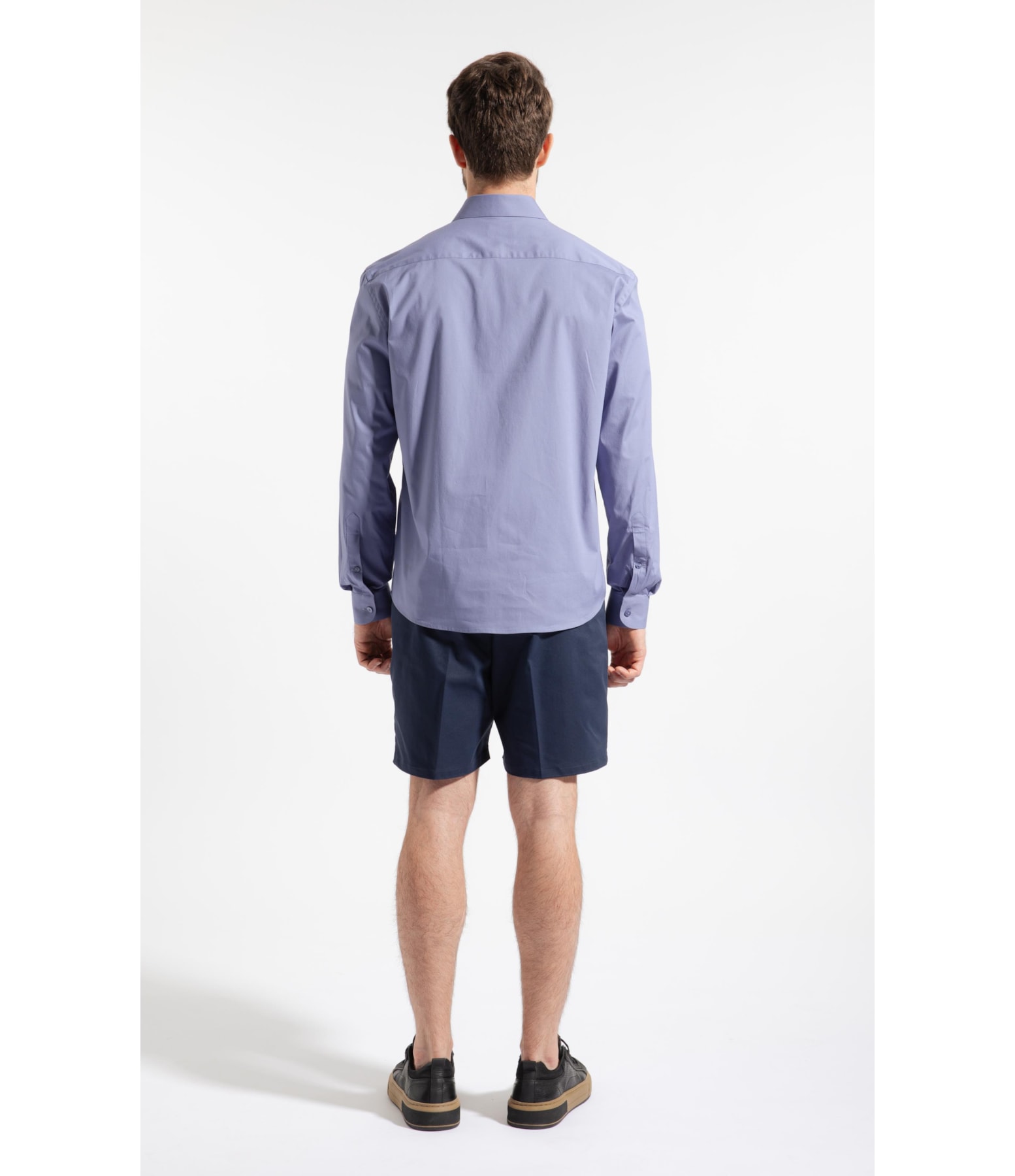 Camisa Cotton Stretch Slim Irish Azul Pervante