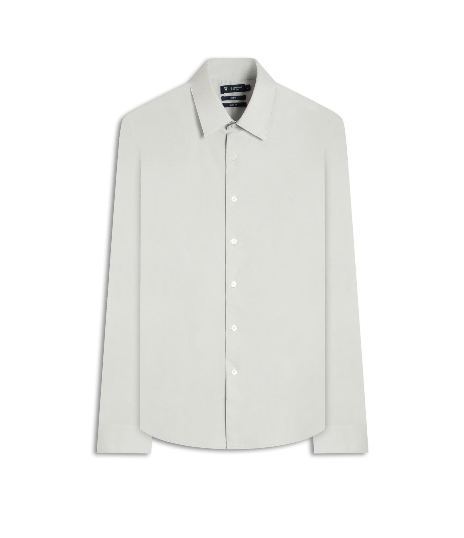 Camisa Cotton Stretch Slim Irish  Cinza Claro