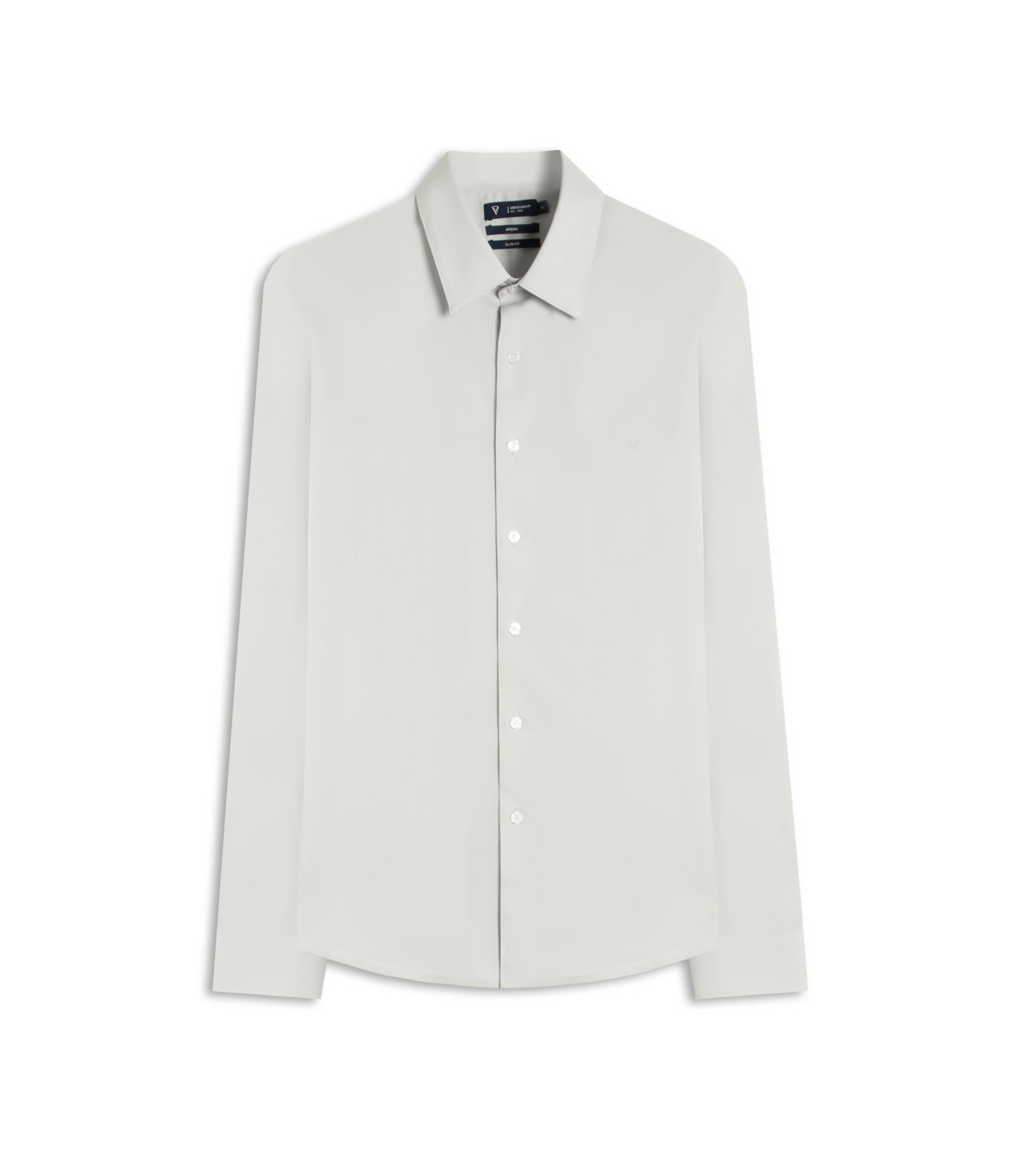 Camisa Cotton Stretch Slim Irish  Cinza Claro