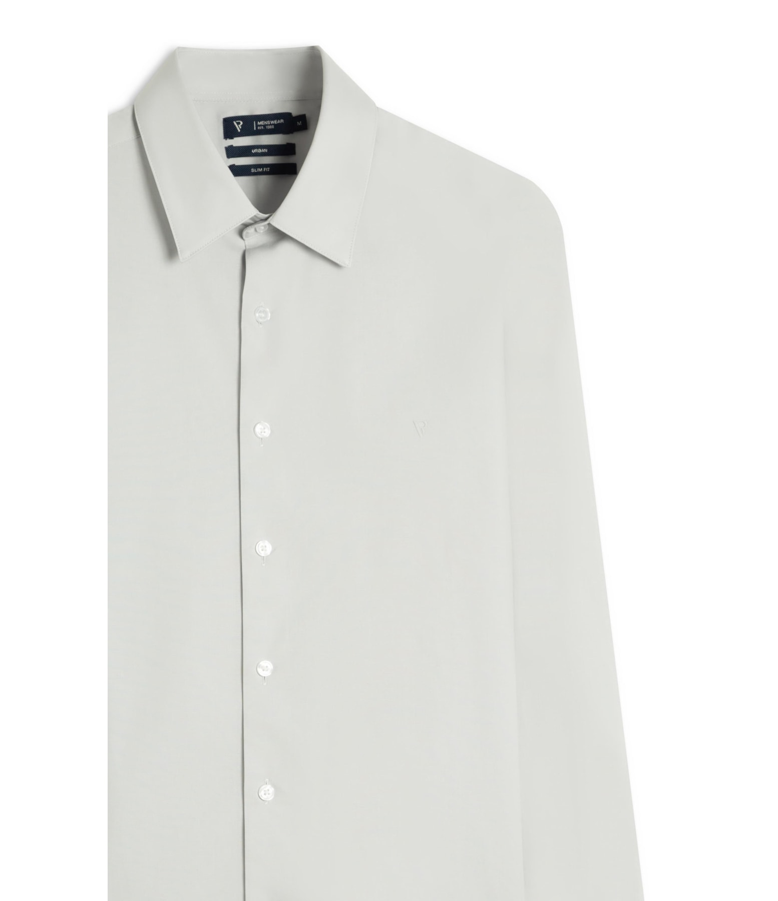 Camisa Cotton Stretch Slim Irish  Cinza Claro
