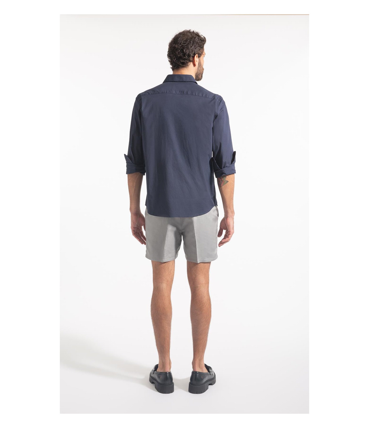 Camisa Cotton Stretch Slim Irish Dark Navy