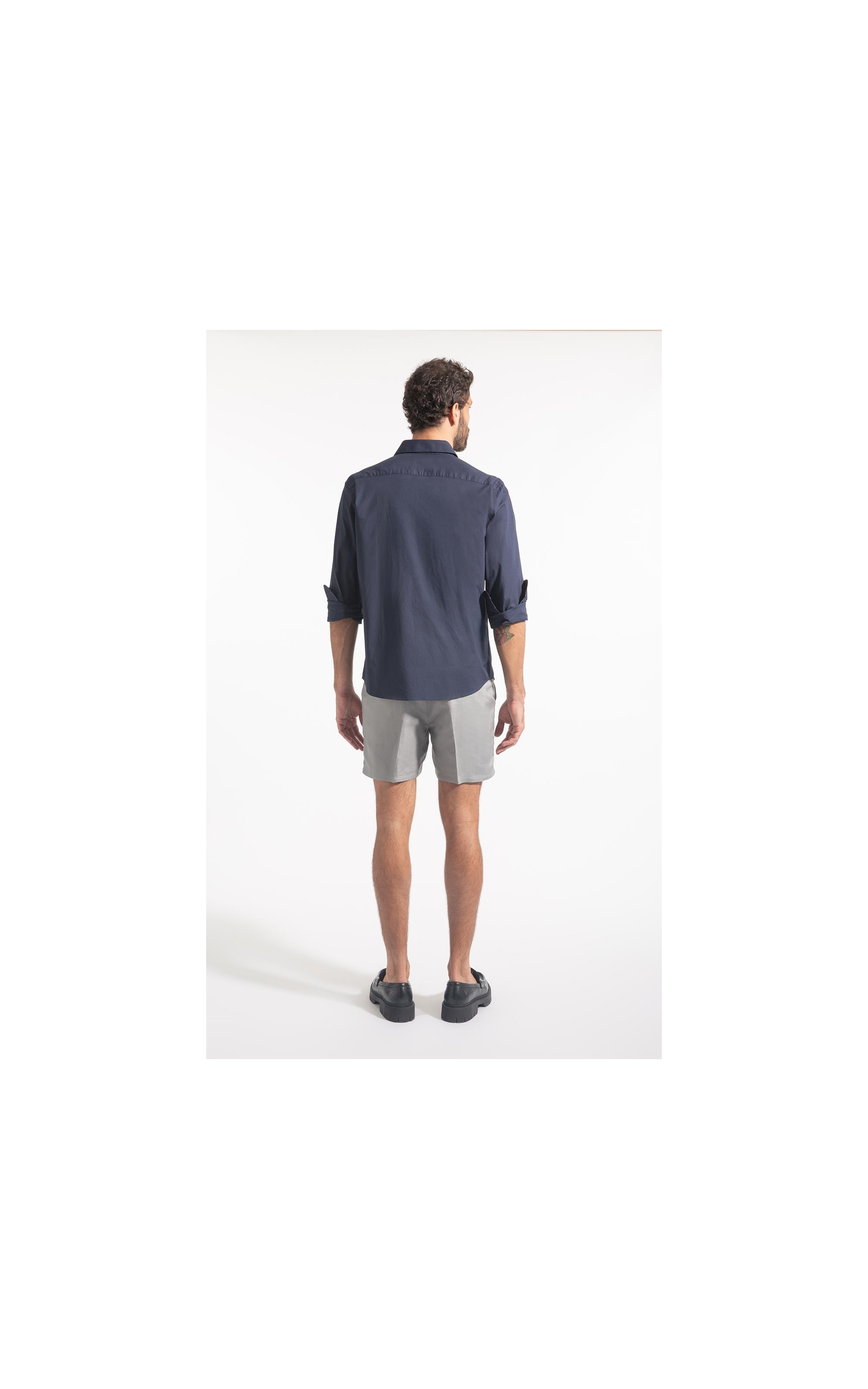 Camisa Cotton Stretch Slim Irish Dark Navy