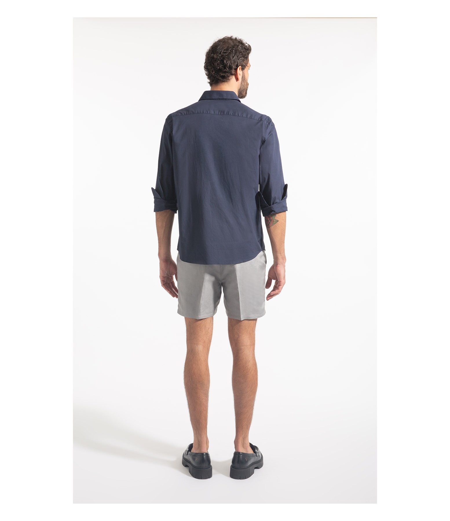 Camisa Cotton Stretch Slim Irish Dark Navy