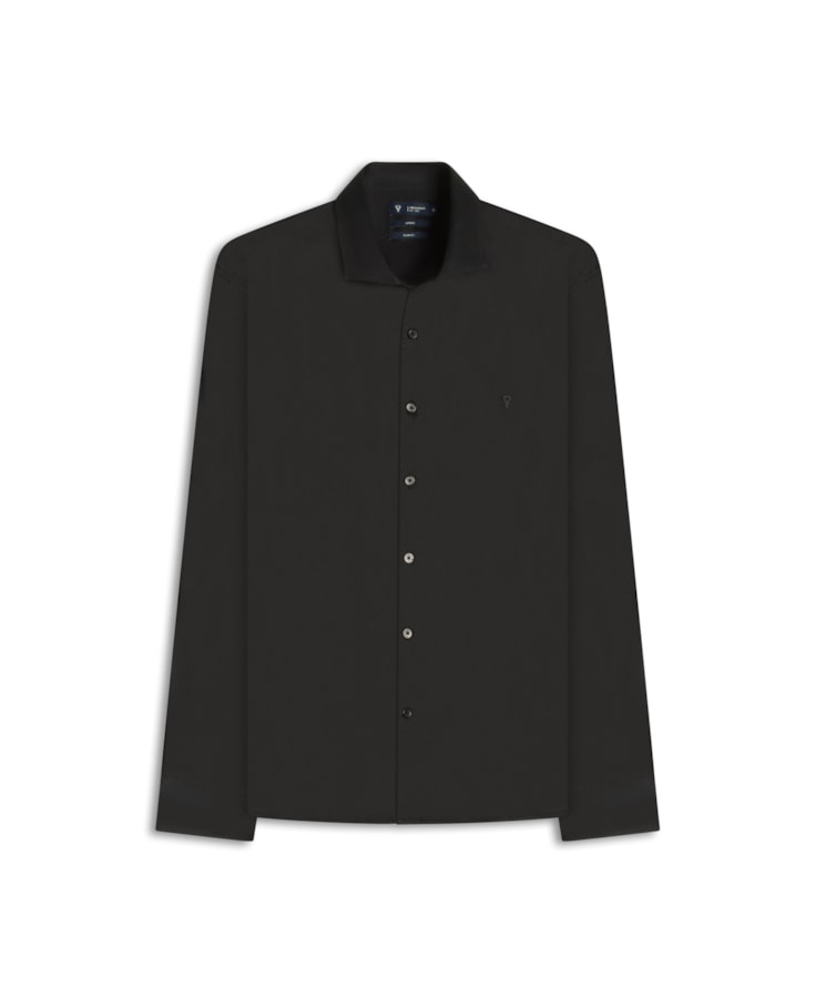 Camisa Cotton Stretch Slim Irish Preto