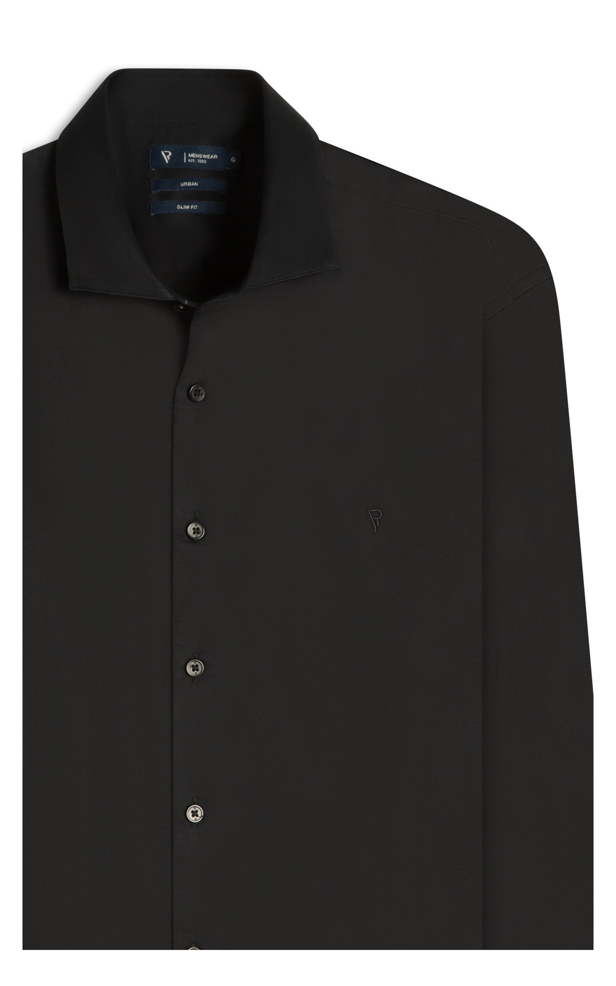 Camisa Cotton Stretch Slim Irish Preto