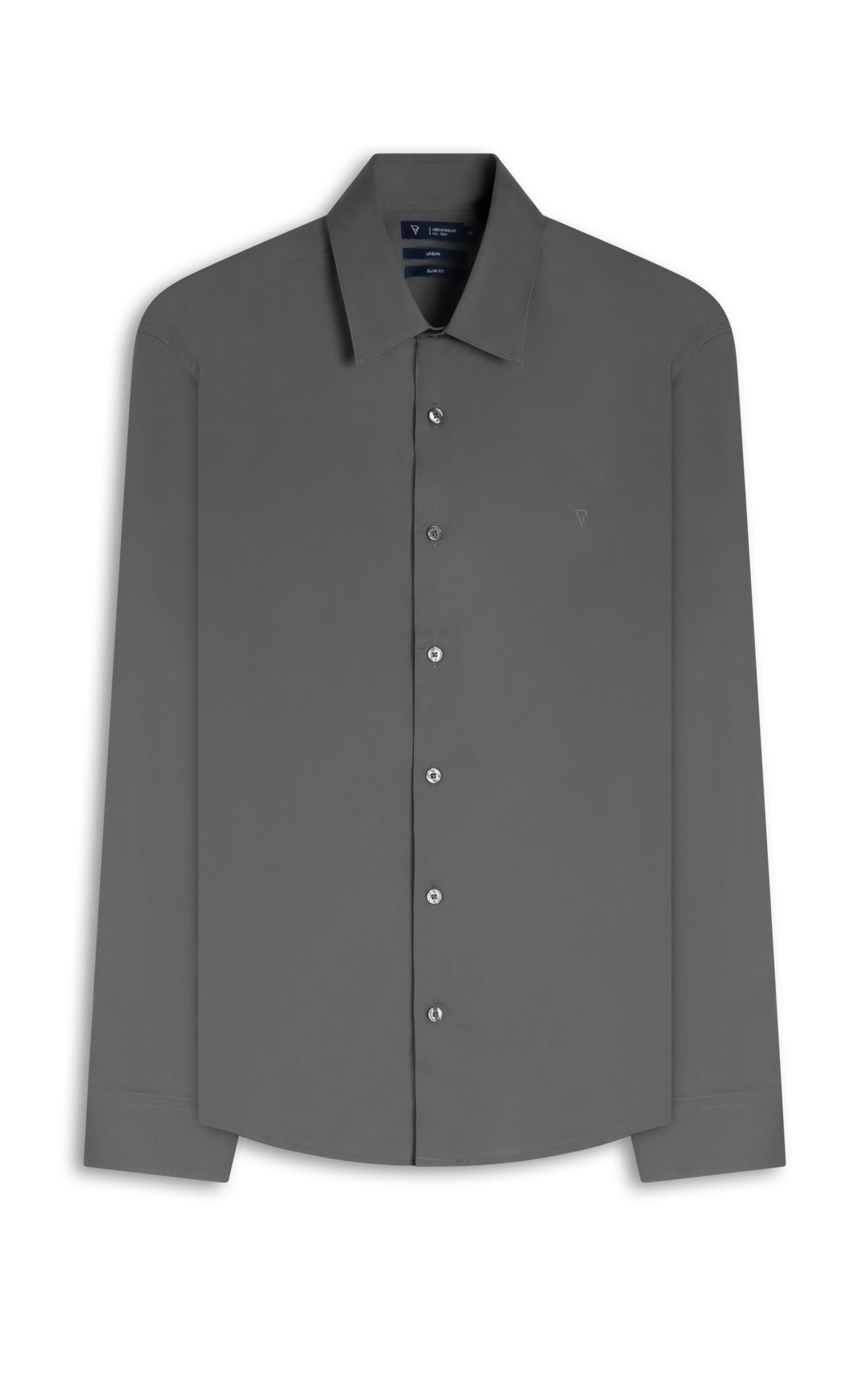 Camisa Cotton Stretch Slim Irish Verde Army