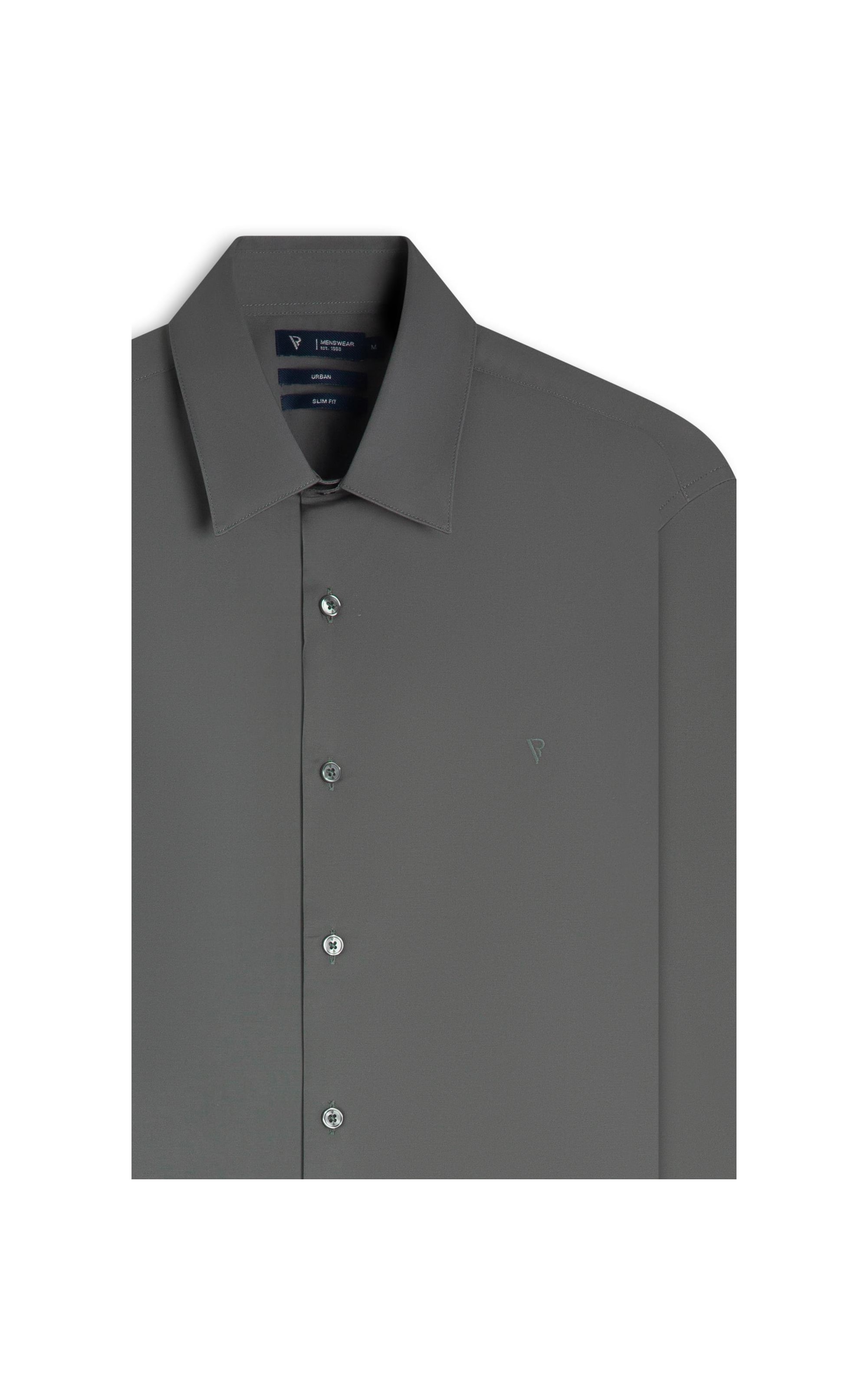 Camisa Cotton Stretch Slim Irish Verde Army