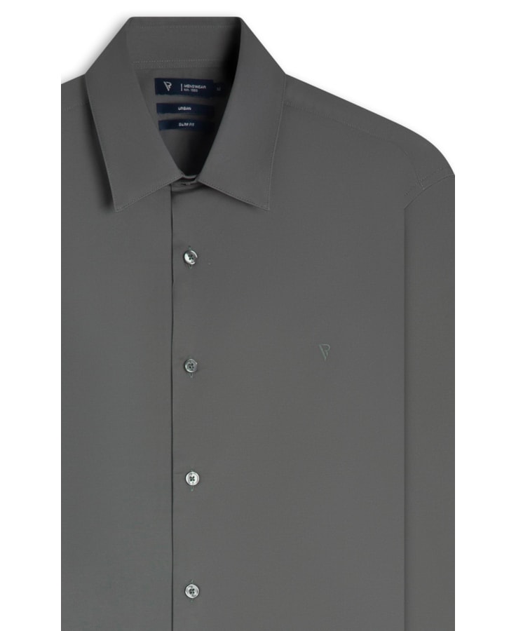 Camisa Cotton Stretch Slim Irish Verde Army