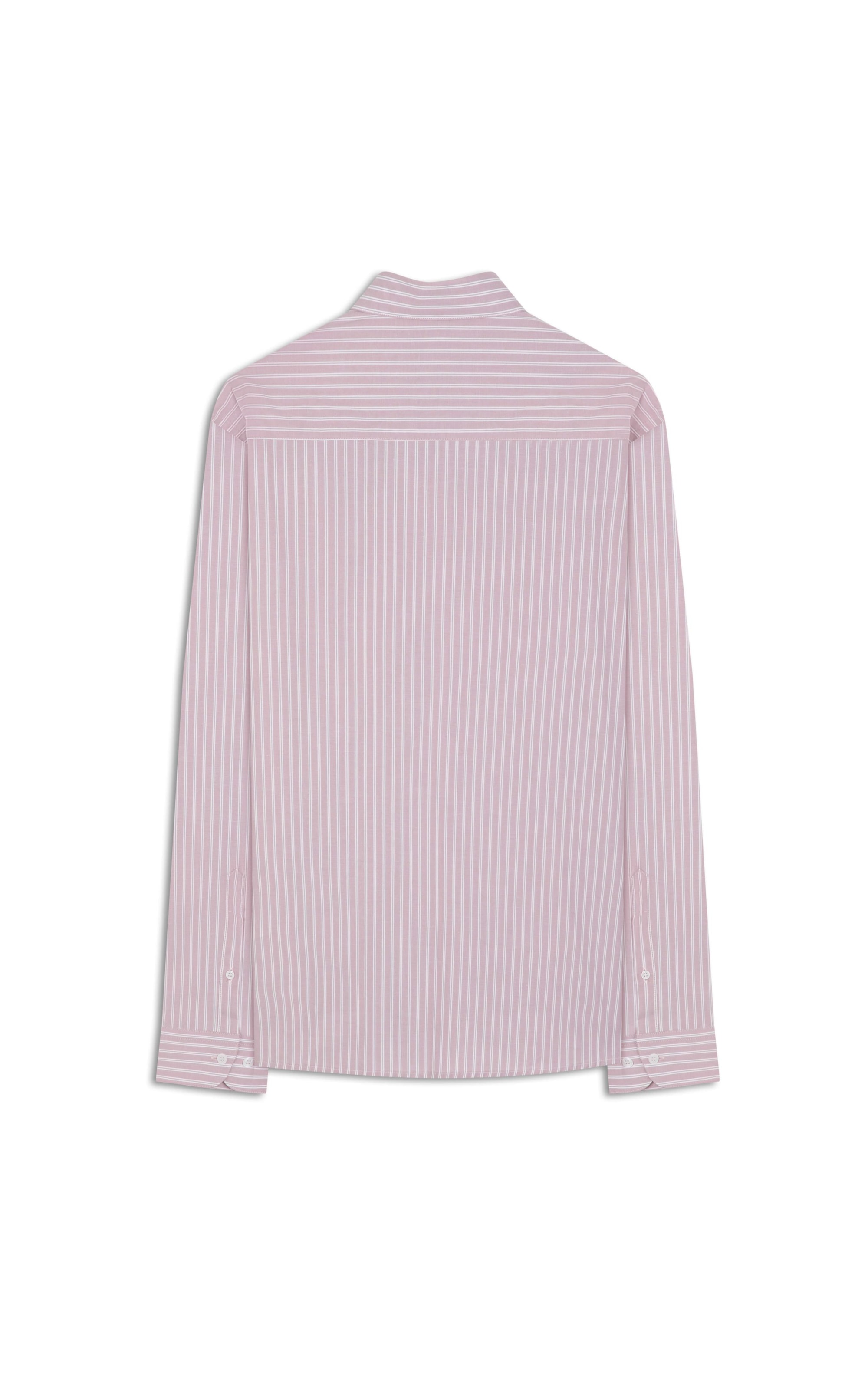 Camisa Cotton Stripes Slim Rosa Velho