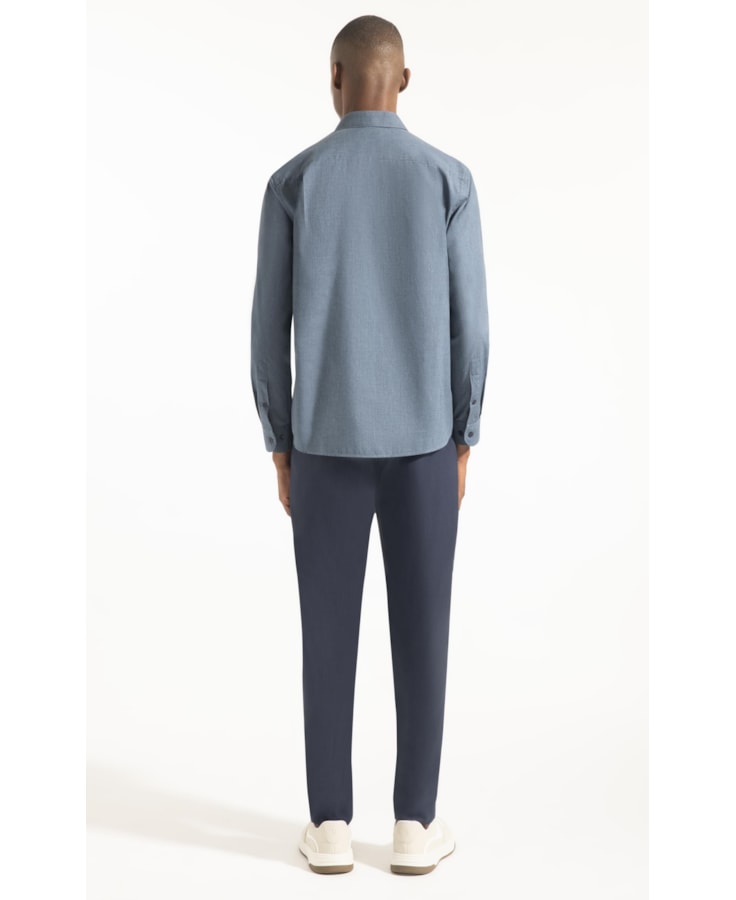 Camisa Est Micro Desenho Clas Shangai Marinho