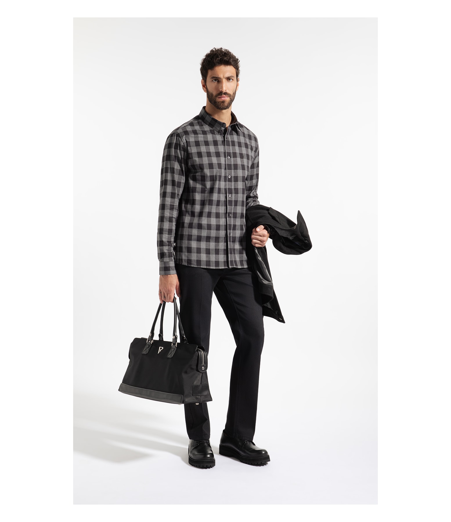 Camisa Fil a Fil Aprila Class Shang Preto