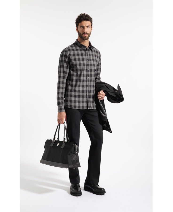Camisa Fil a Fil Aprila Class Shang Preto