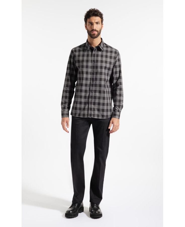 Camisa Fil a Fil Aprila Class Shang Preto