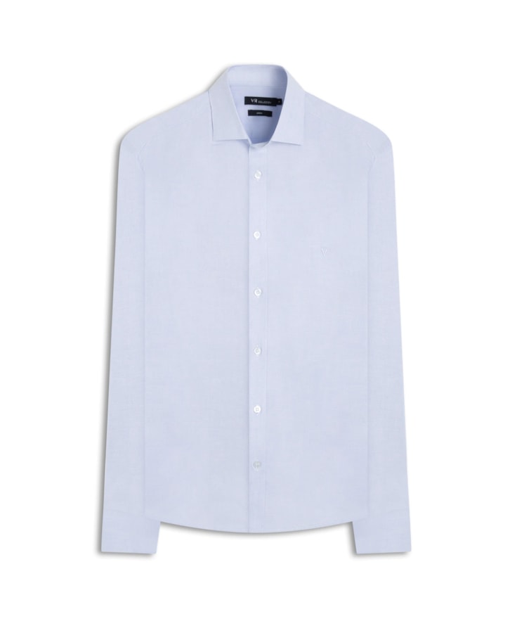 Camisa Fil a Fil Garda Classic Azul Claro