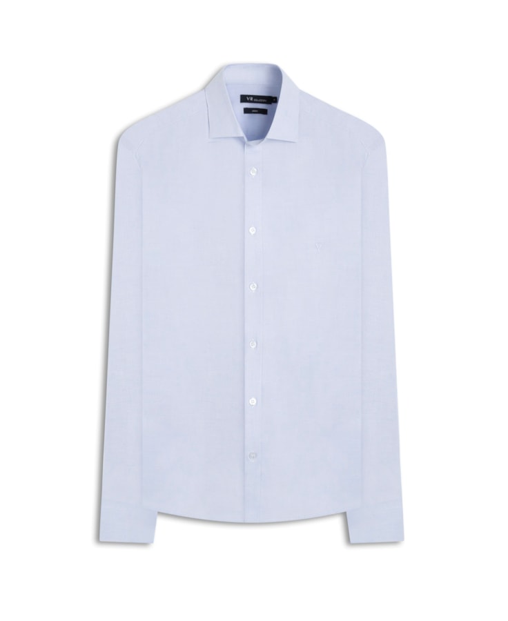 Camisa Fil a Fil Garda Classic Azul Claro