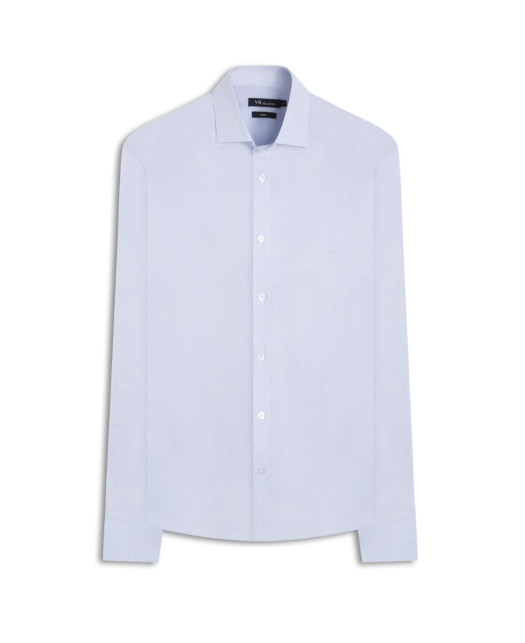 Camisa Fil a Fil Garda Classic Azul Claro