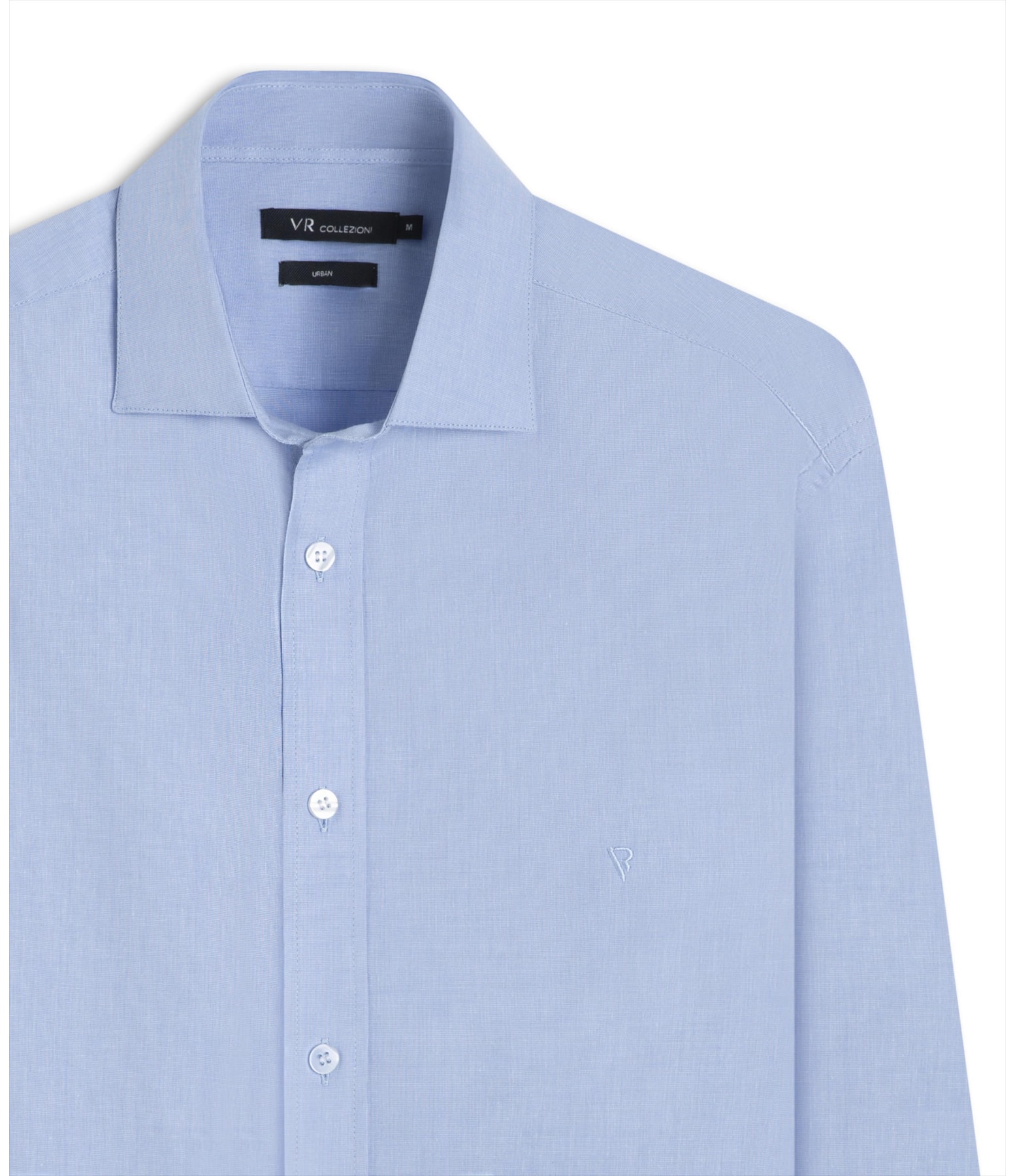 Camisa Fil a Fil Garda Classic Azul Seco