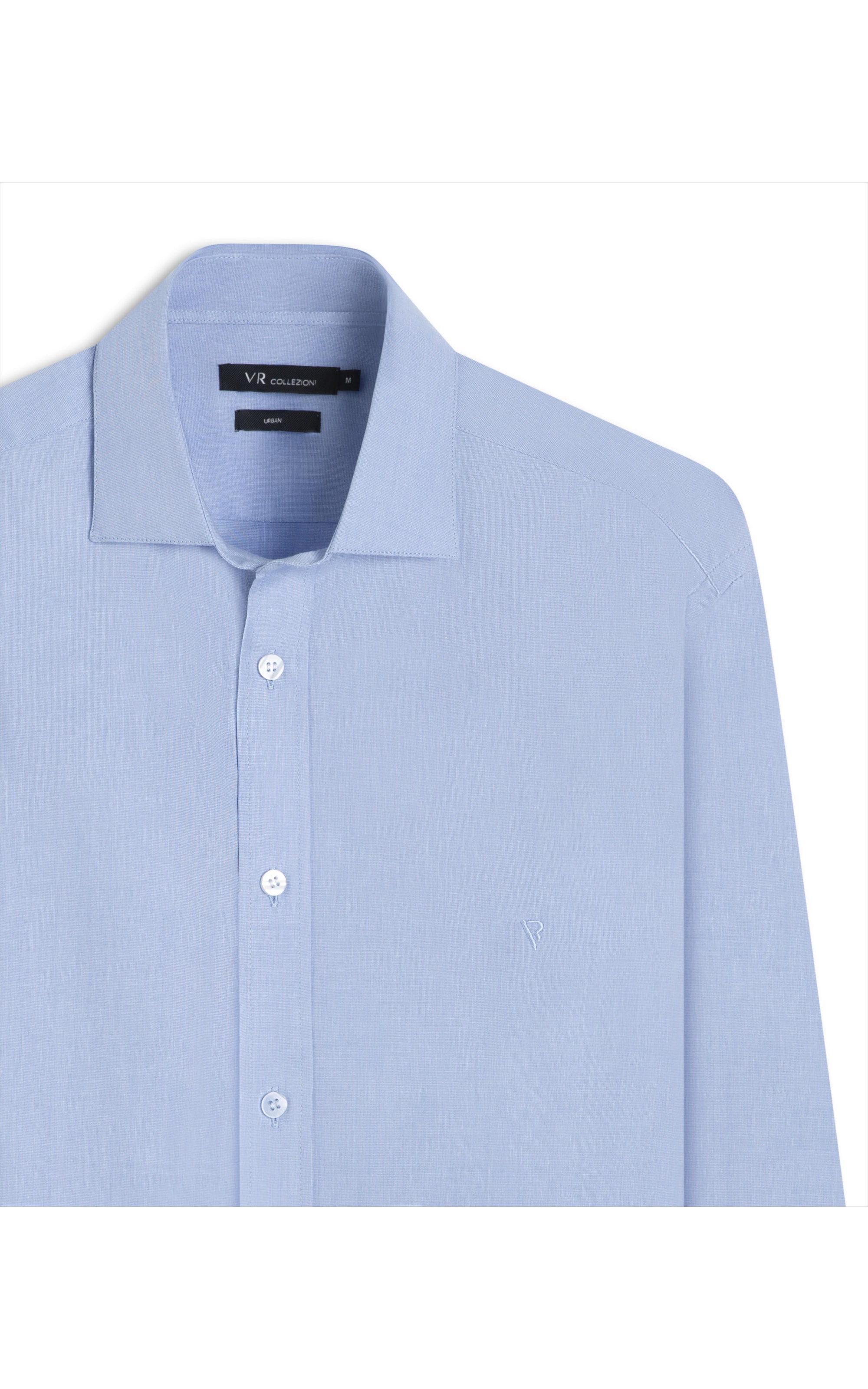 Camisa Fil a Fil Garda Classic Azul Seco