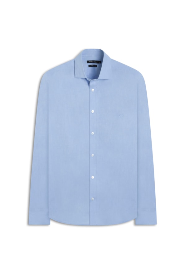 Camisa Fil a Fil Garda Classic Azul Seco