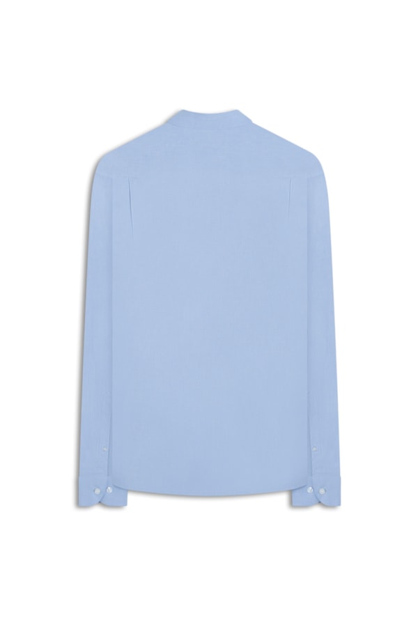 Camisa Fil a Fil Garda Classic Azul Seco