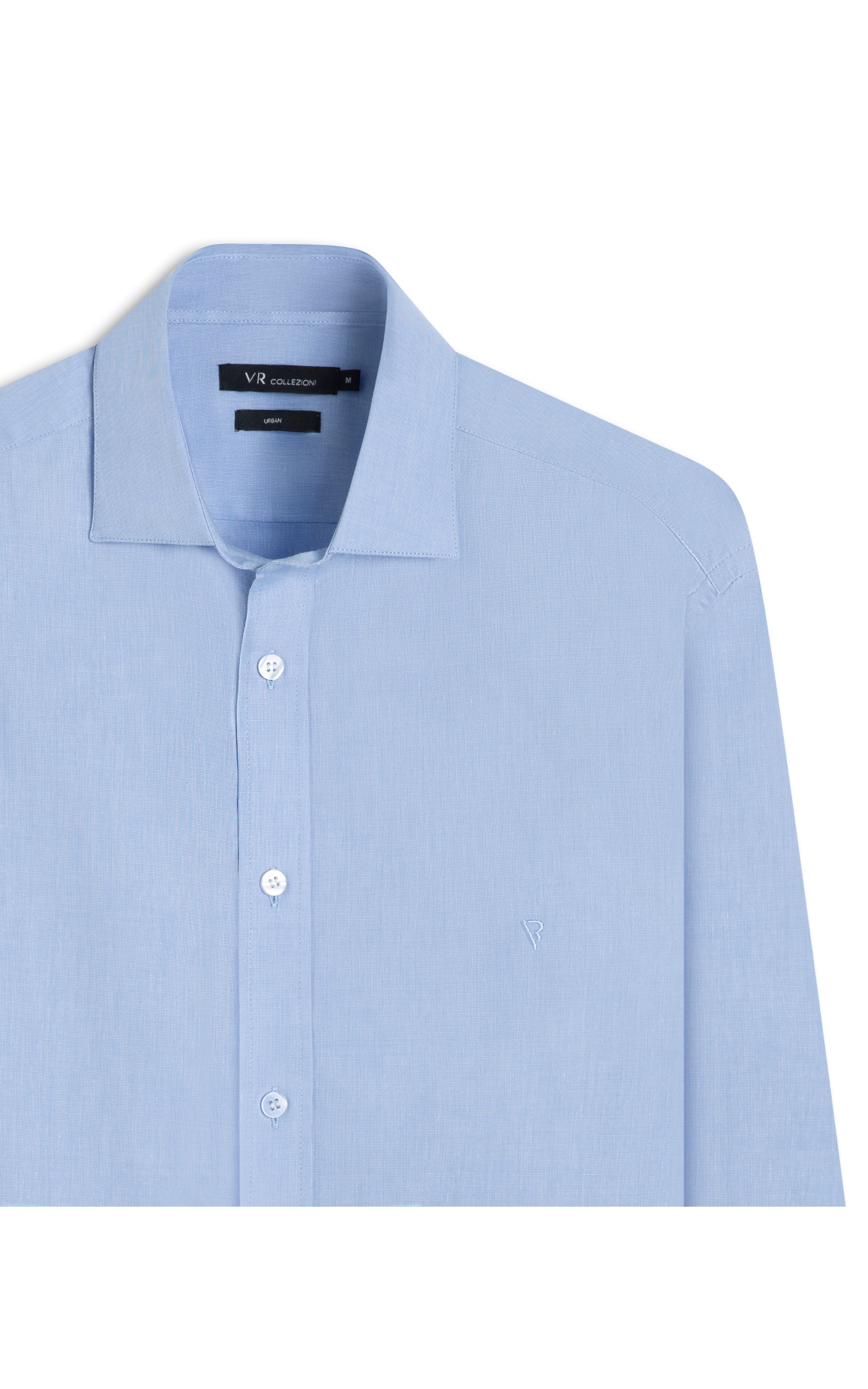 Camisa Fil a Fil Garda Classic Azul Seco