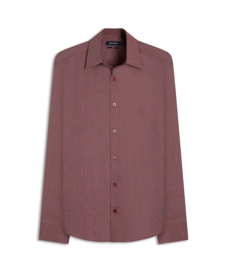 Camisa Fil a Fil Garda Classic Bordeaux