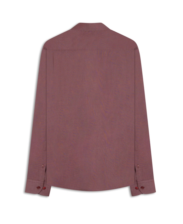 Camisa Fil a Fil Garda Classic Bordeaux