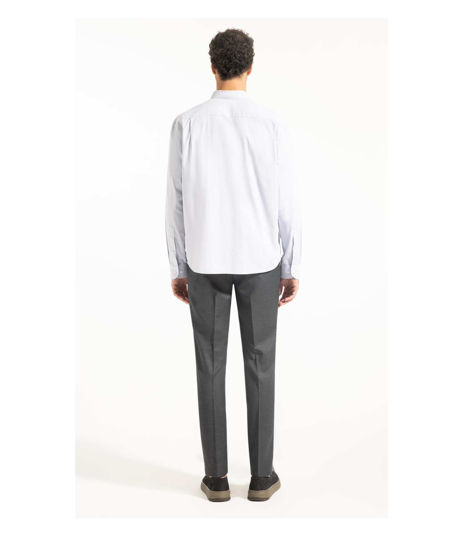 Camisa Fil a Fil Garda Classic Cinza Medio