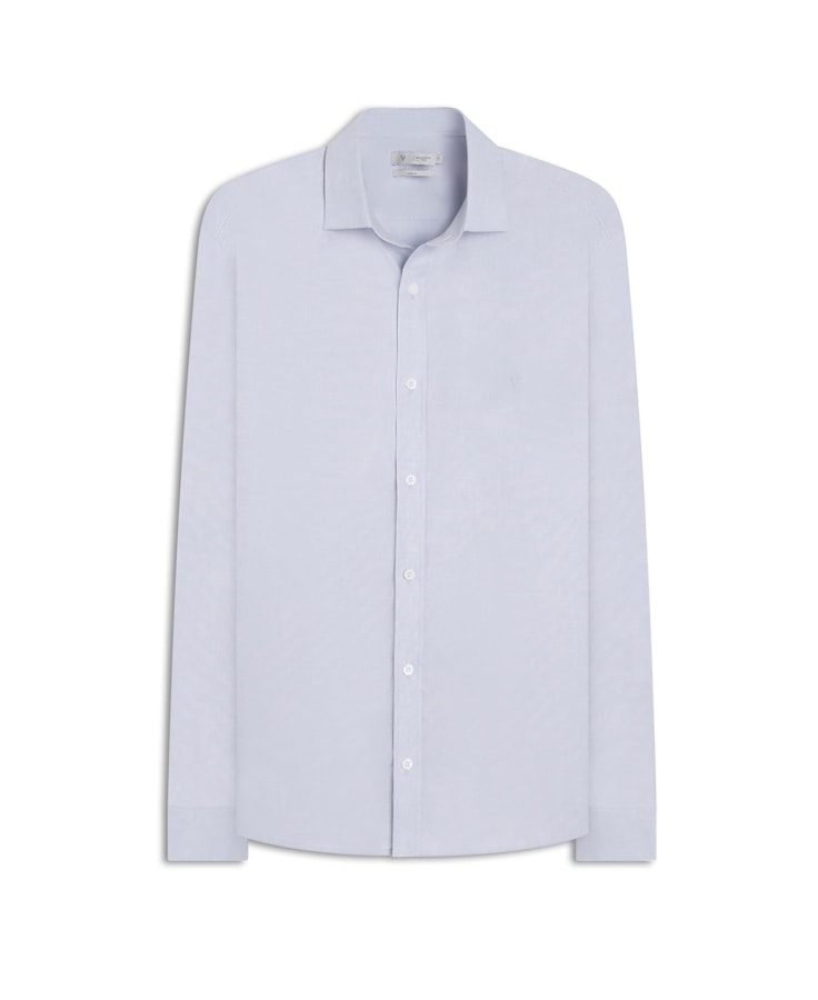 Camisa Fil a Fil Garda Classic Cinza Medio