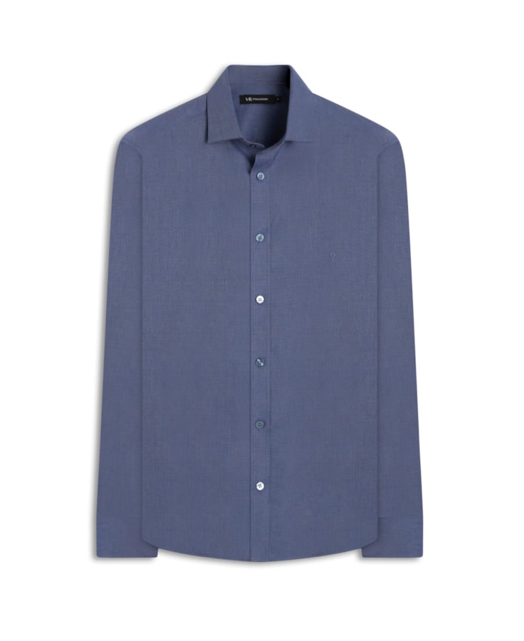 Camisa Fil a Fil Garda Classic Marinho