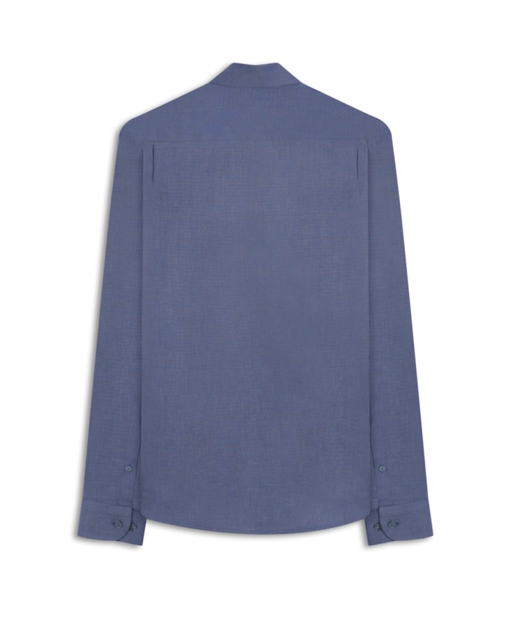 Camisa Fil a Fil Garda Classic Marinho