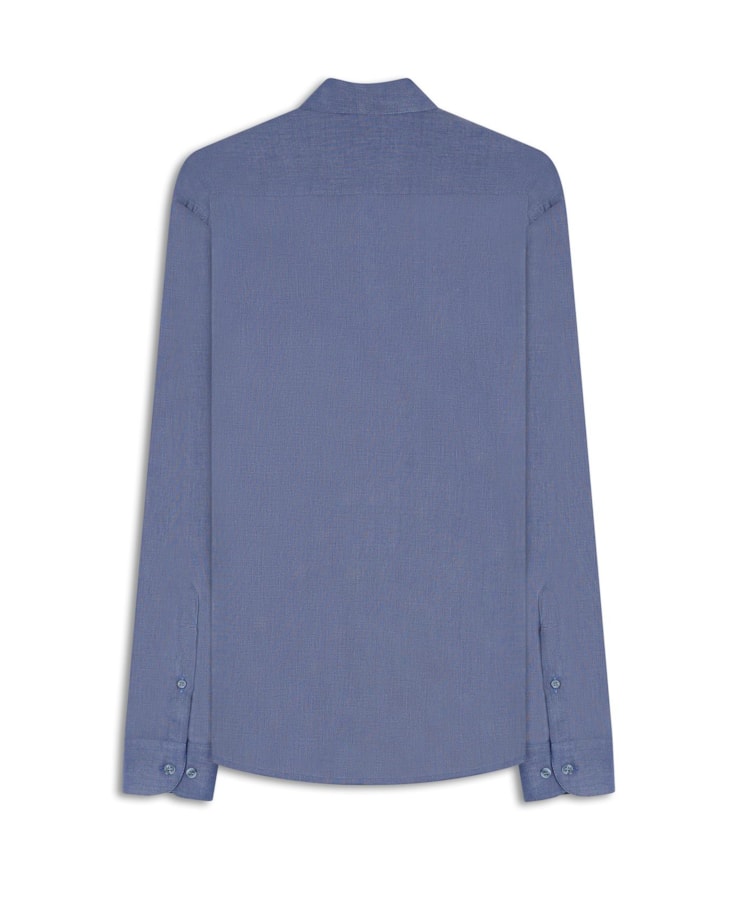 Camisa Fil a Fil Garda Classic Marinho