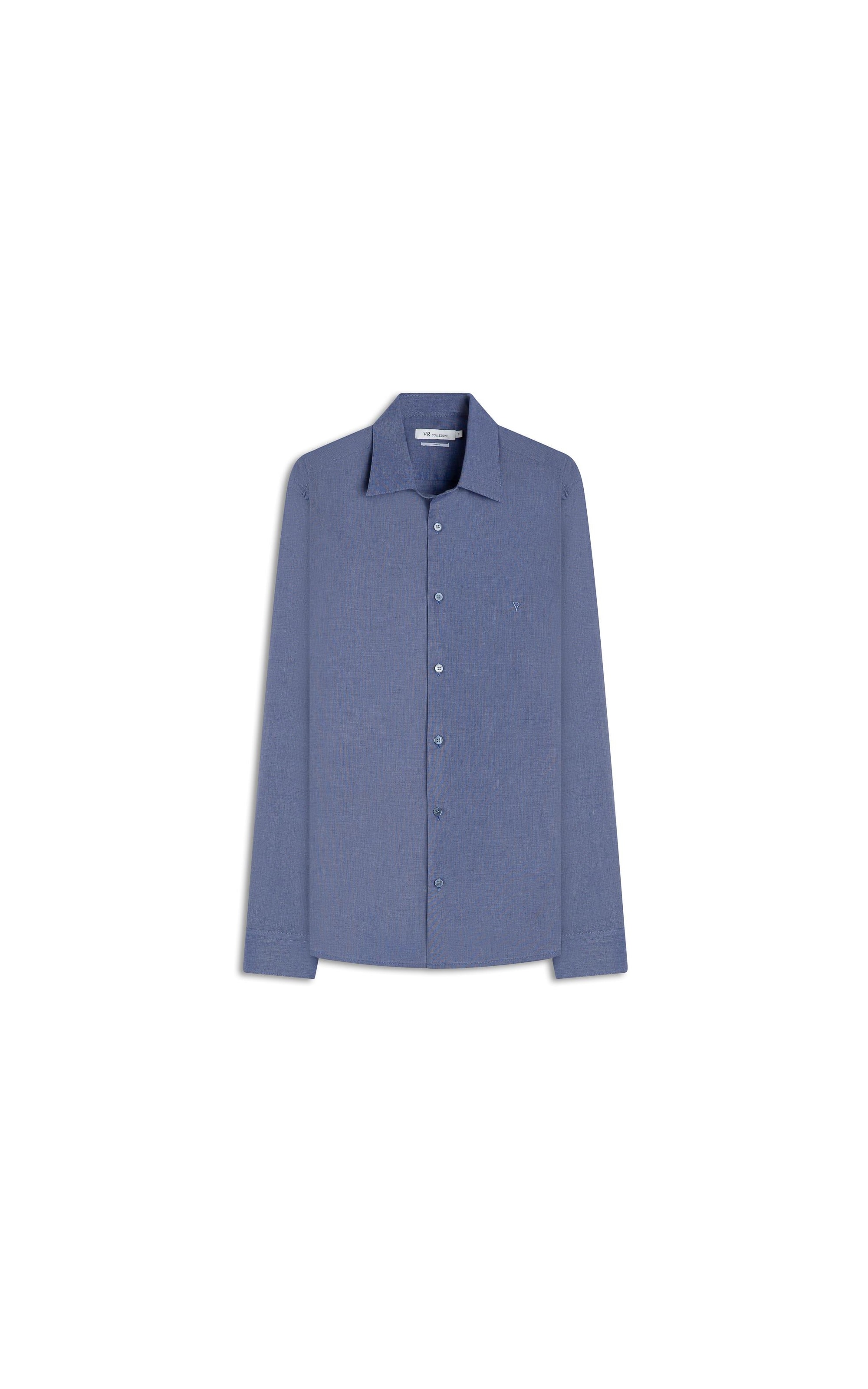 Camisa Fil a Fil Garda Classic Marinho